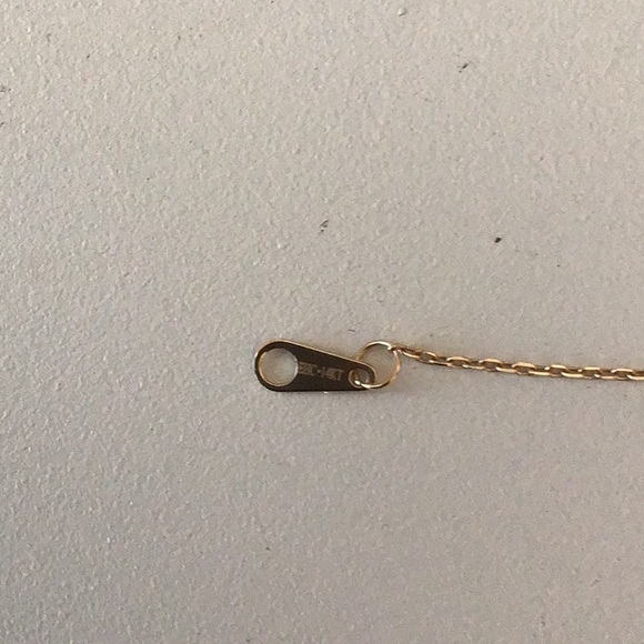 Dainty 14K Gold CZ Pendant EUC - Picture 8 of 8